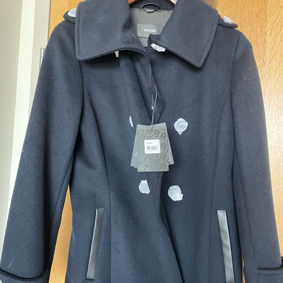 Mackage Women's Elodie Military Coat in Navy - Picture 4 of 7